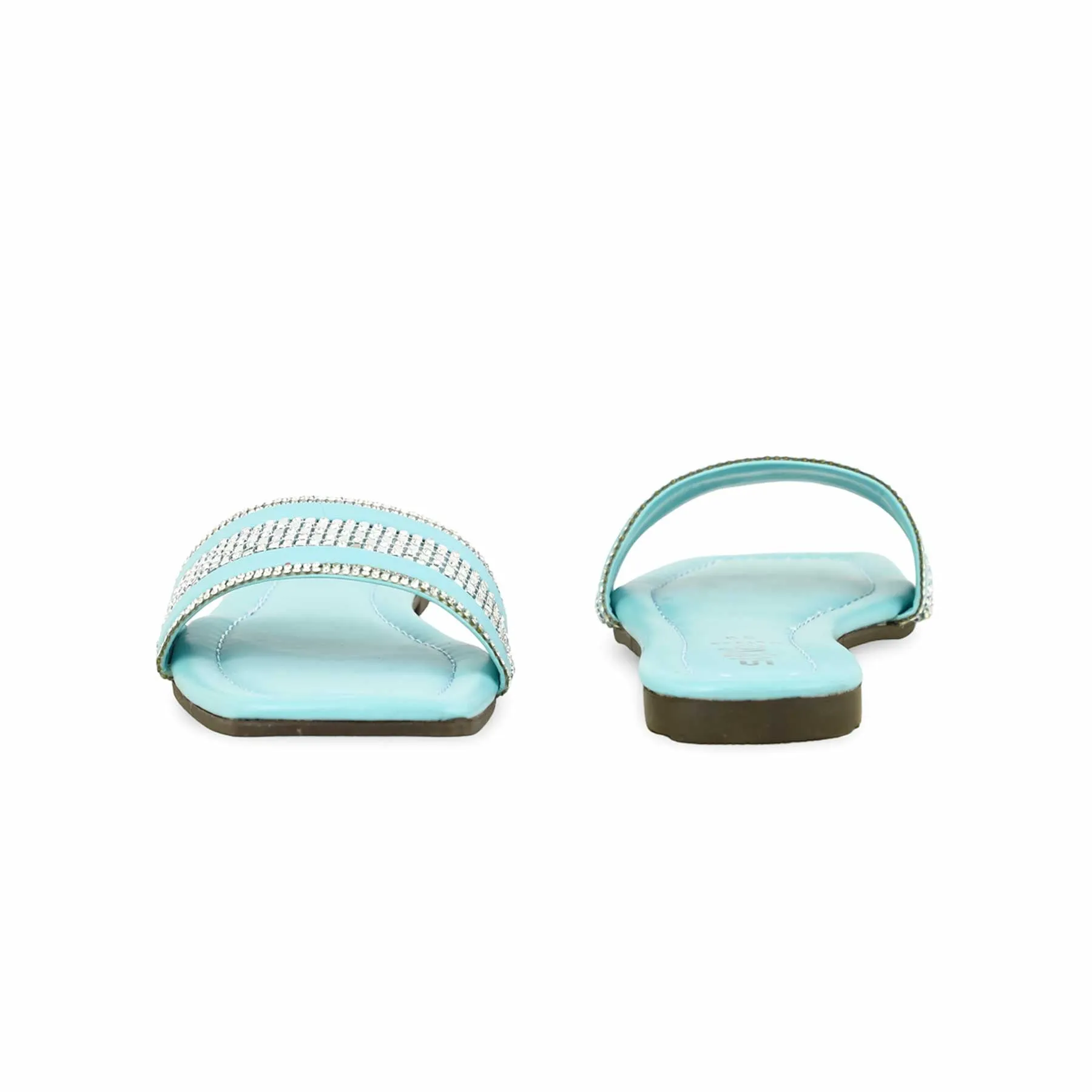 Aqua Green Casual Slipper For Women CL1905 Slides Size 6