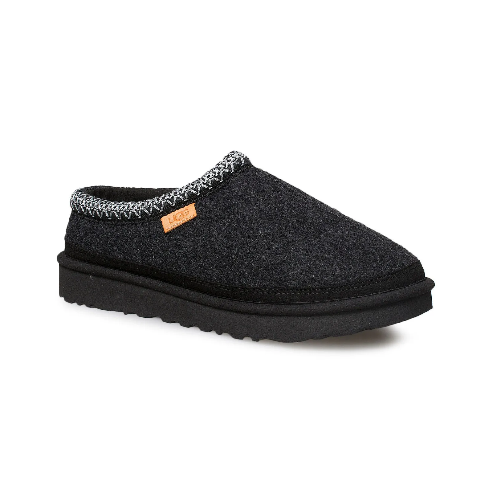 UGG Tasman Wool Black TNL Slippers - Men's Casual Minimalist Shoes