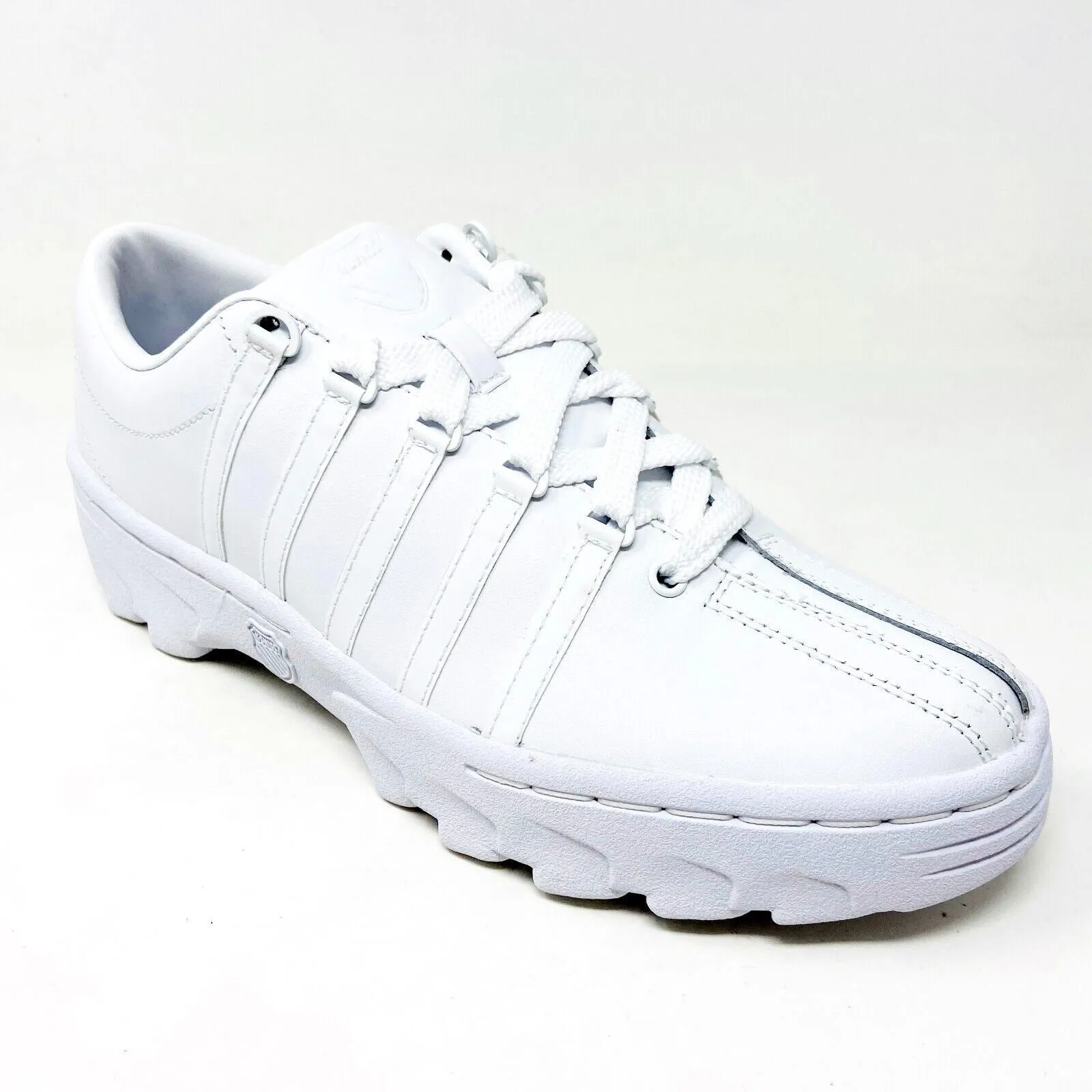 Deck Shoes Casual Wear Suitability K-Swiss North Classic Triple White Mens Casual Shoes 06382 101