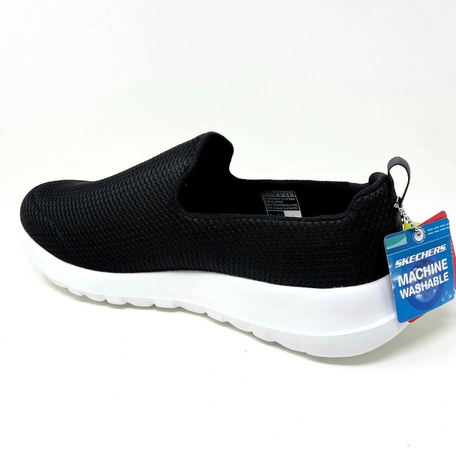 Busienss Casual Shoes Skechers Go Walk Max Black White Mens Extra Wide Width Casual Shoes