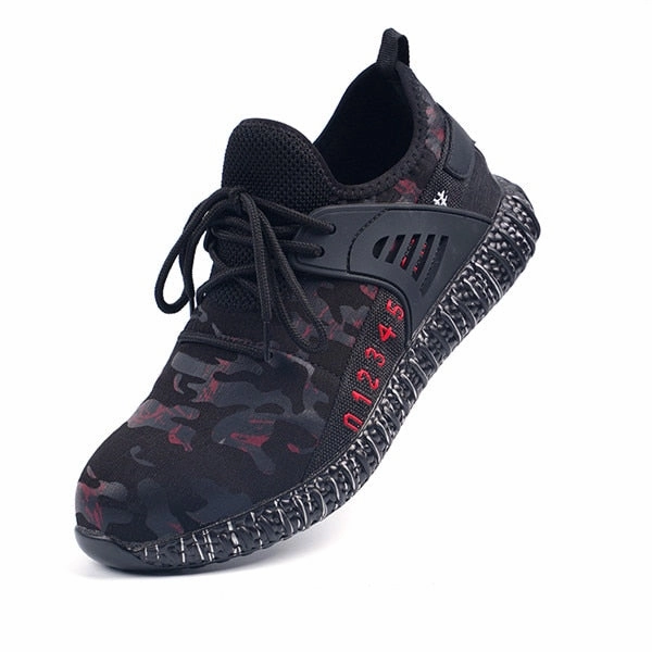 Men's Steel Toe Work Safety Shoes Casual Breathable Outdoor Sneakers Puncture Proof Boots Comfortable Industrial Shoes for Men