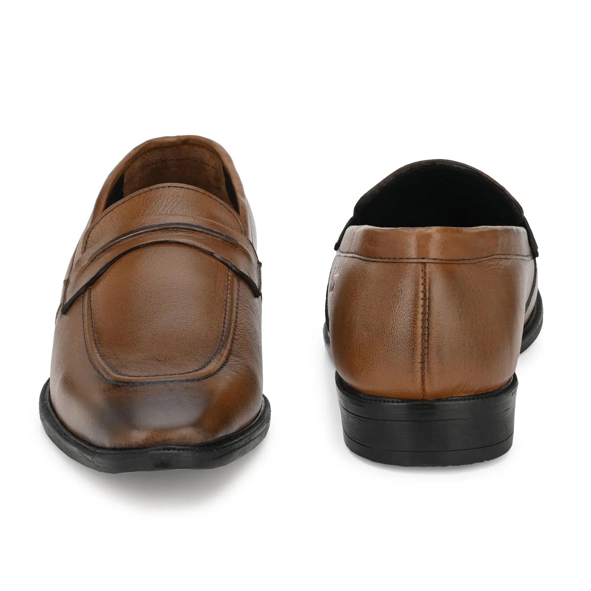 Kavacha Pure Leather , Italic designed formal Shoe , S817 Slip On Shoes For Men (Tan) Wide Foot Running Shoes