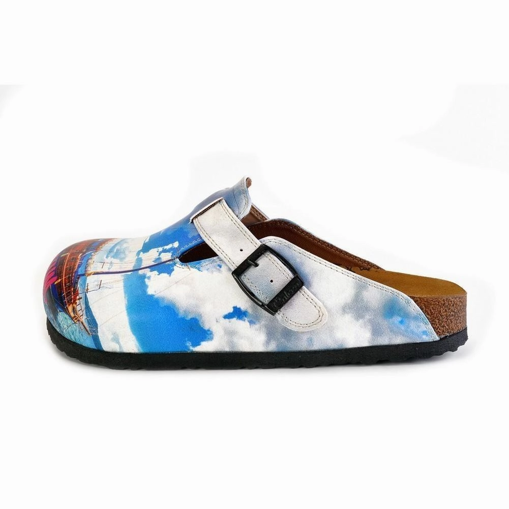 High Heels Porn Hd Green and Pink Colored and Flowered, Welcome Bodrum Written Patterned Clogs - WCAL368