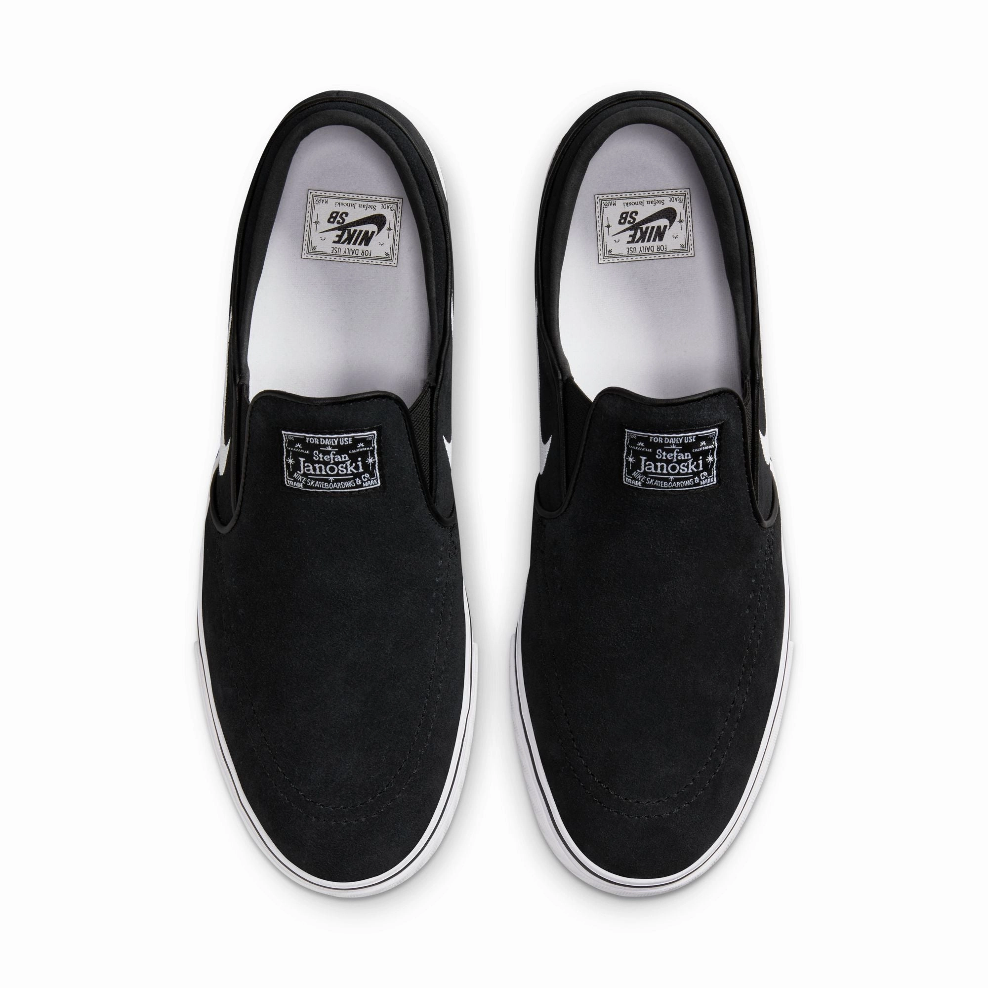 Huarache Nike Basketball Shoes Nike SB Janoski OG  Slip On Shoes - Black/White-Black