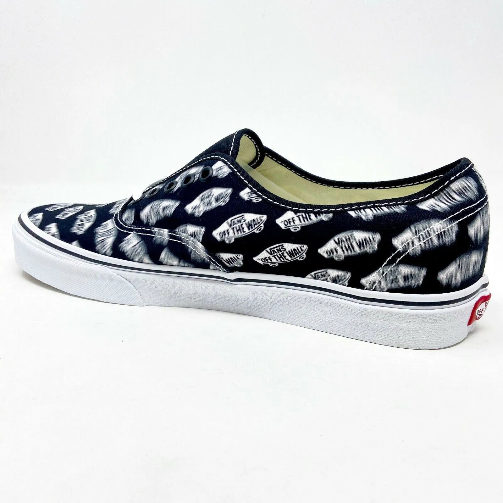 Lifestyle Casual Shoes Vans Authentic (Blue Boards) Black True White Faded Logos Mens Casual Shoes