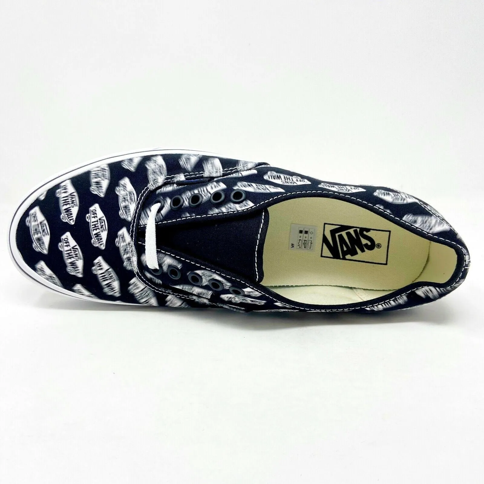 Vans Authentic (Blue Boards) Black True White Faded Logos Mens Casual Shoes Benefits Of Casual Slip On Shoes