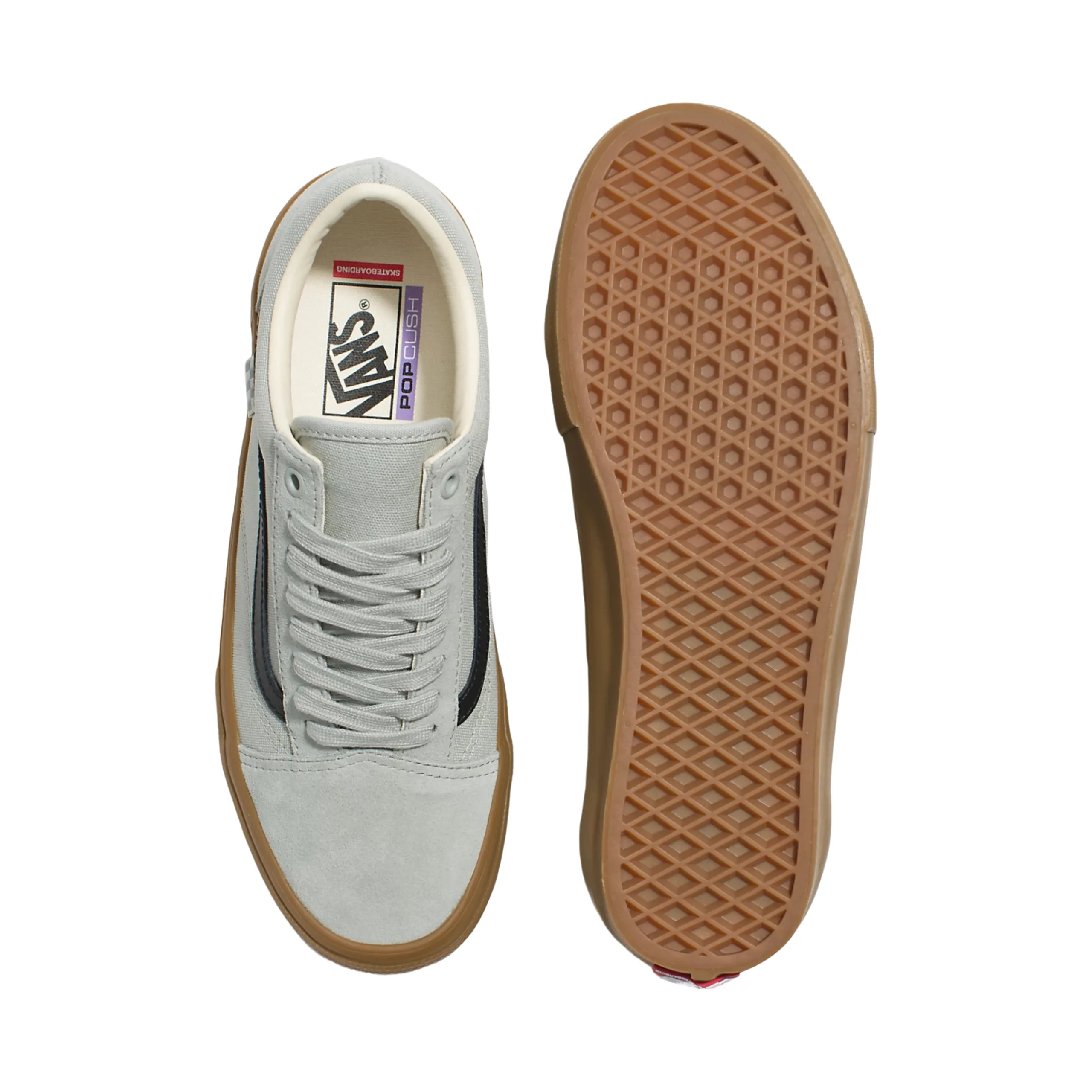 Vans Skate Old Skool Shoes - Grey / Gum Good Cheap Skate