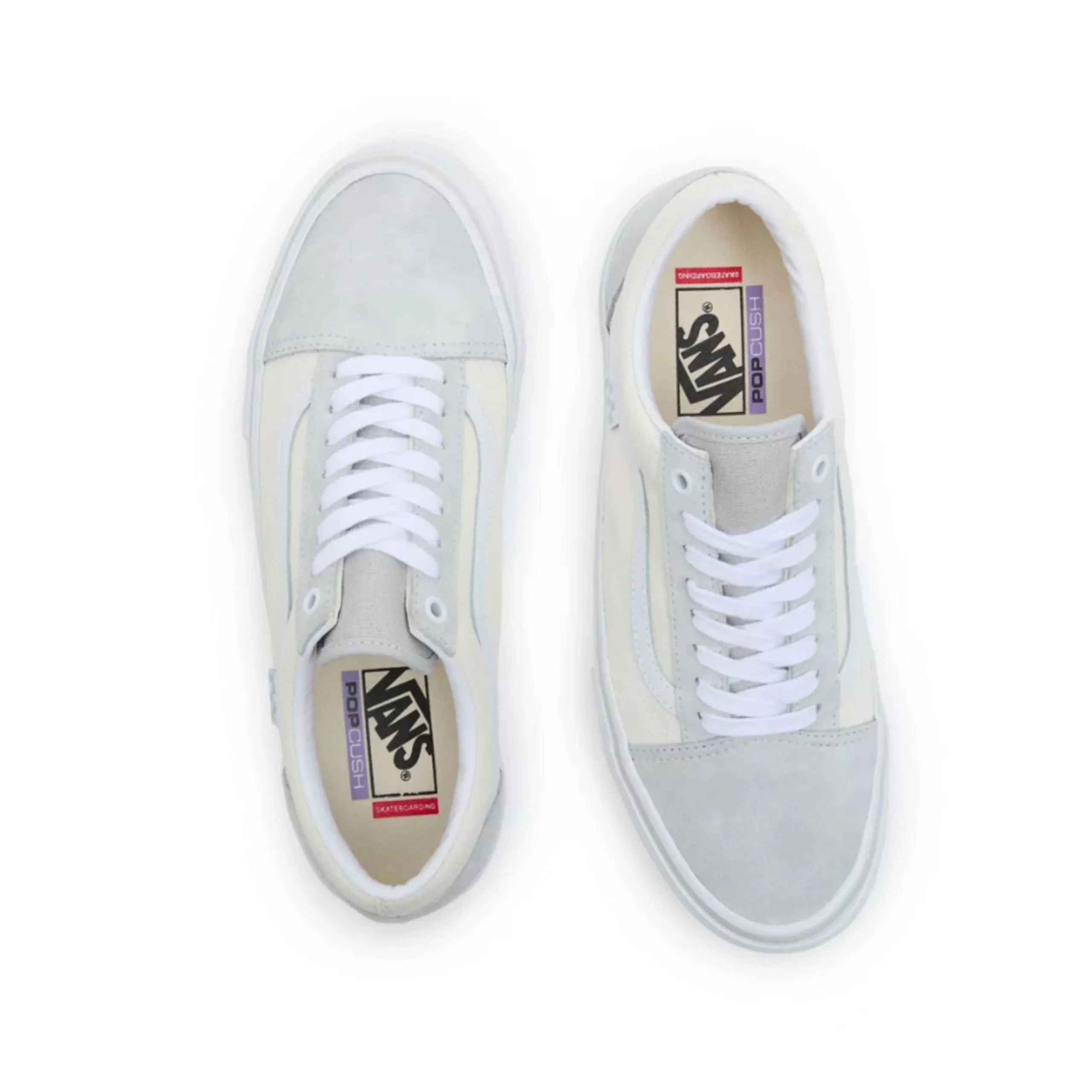 Vans Skate Old Skool Shoes - Light Grey / White Oasis Shoes Skate Shoes
