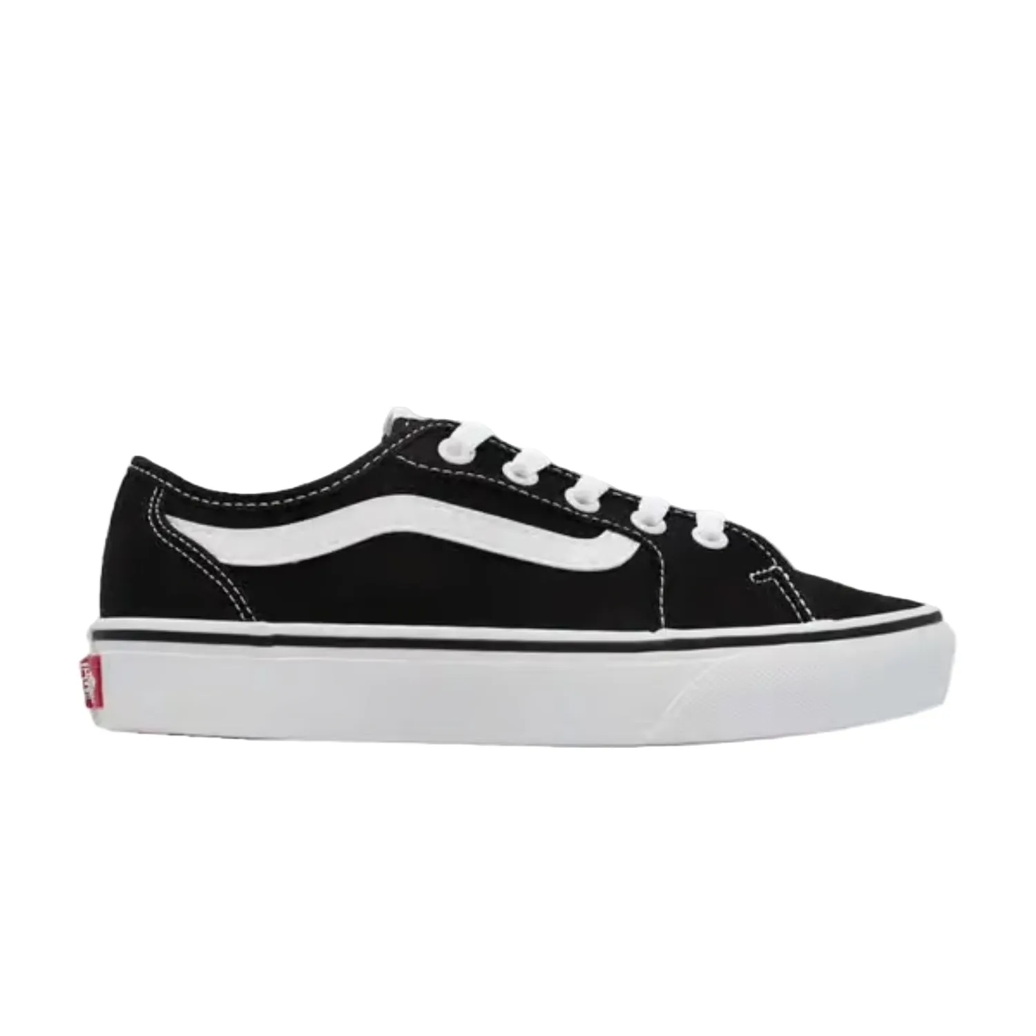 Vans Women's Ward Canvas Sneaker, Suede Canvas Black/White Sneakers New York Shop