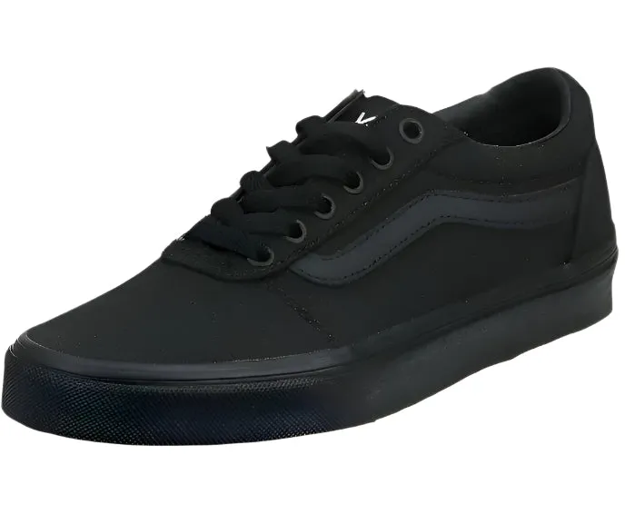 Good Running Sneakers For Plantar Fasciitis Vans Women's Ward Canvas Sneakers  Black/Black