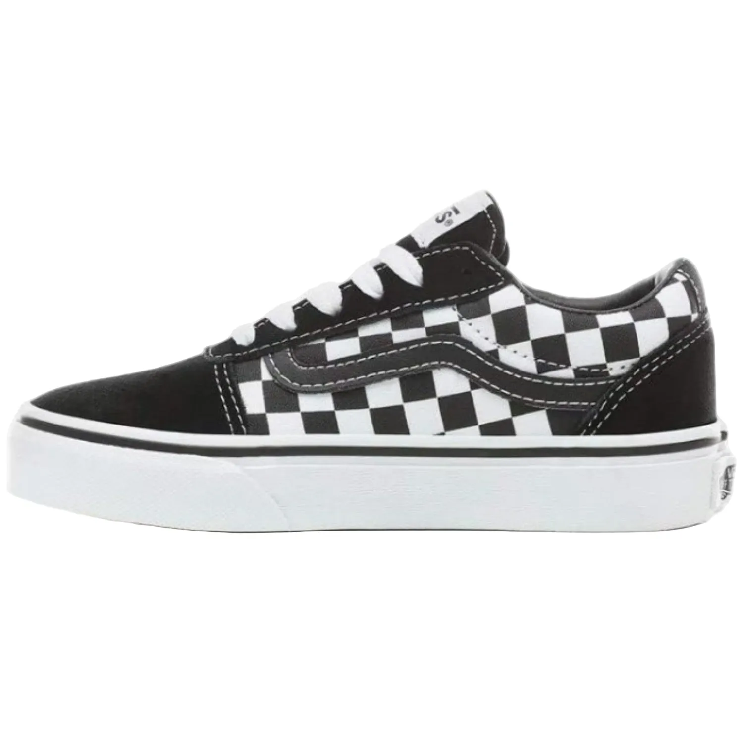 Vans Women's Ward Suede/Canvas Low-Top Sneakers  Black Checkerboard/True White Trump Sneakers Assassination