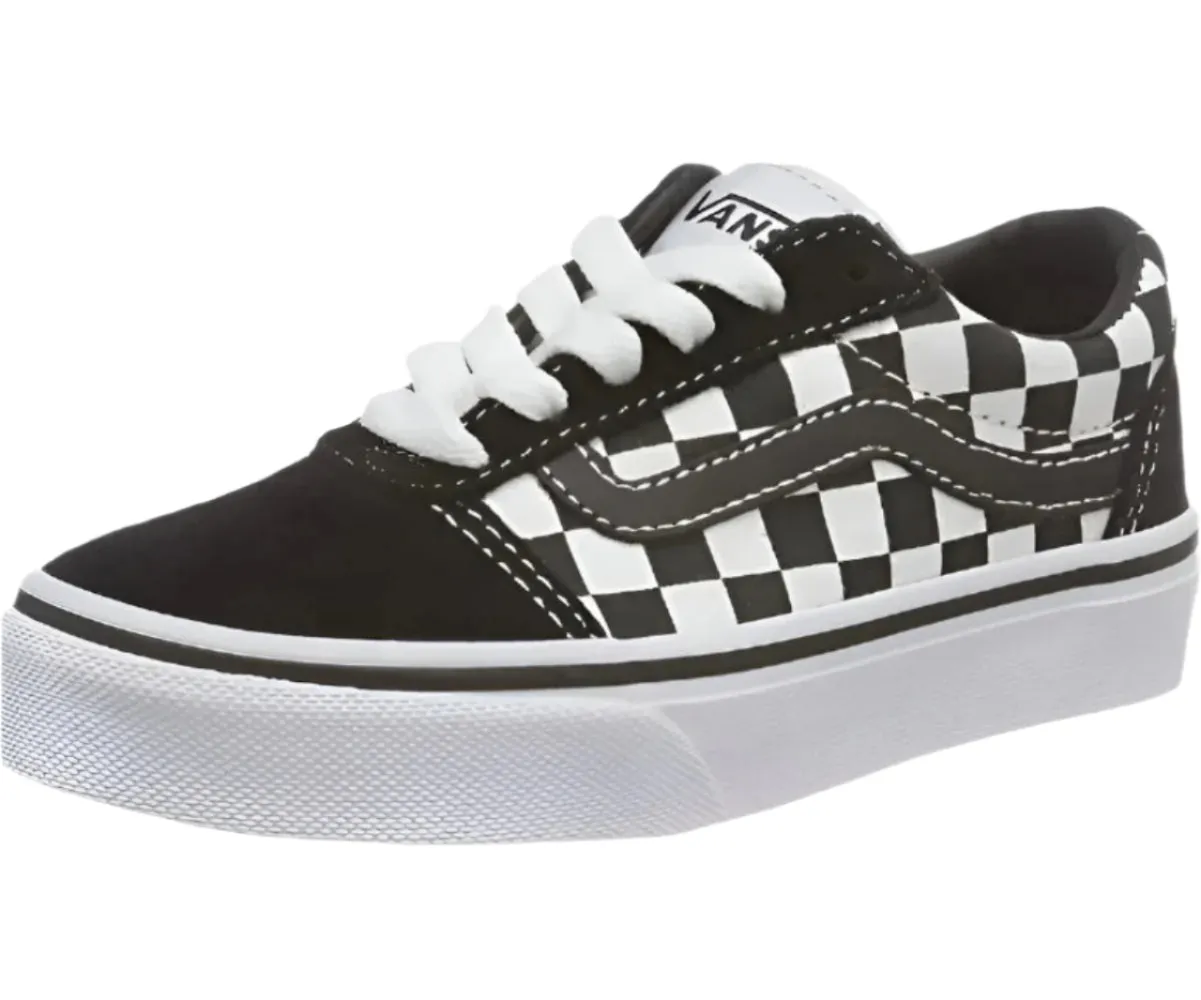 Best Cleaner For Sneakers Vans Women's Ward Suede/Canvas Low-Top Sneakers  Black Checkerboard/True White