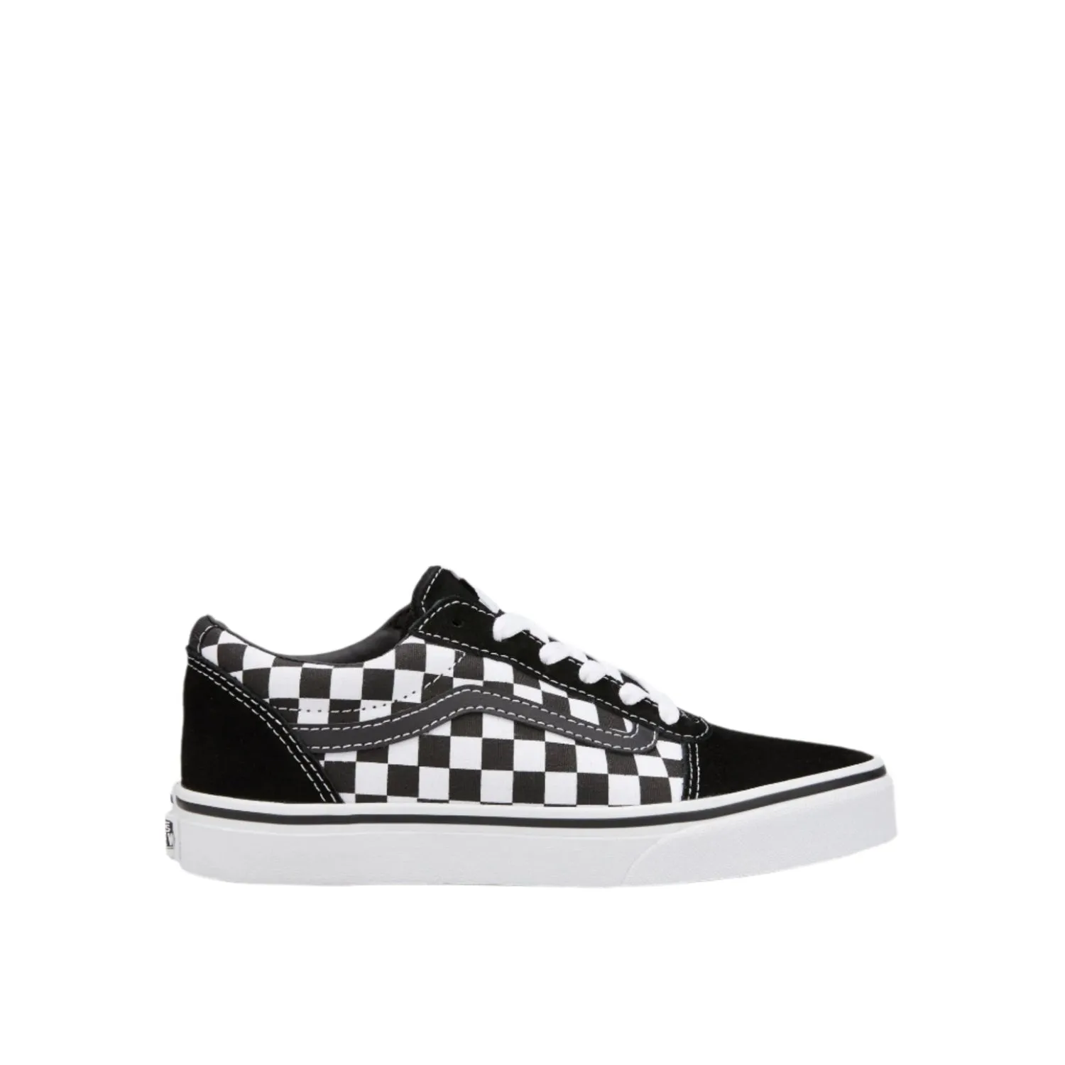 Vans Women's Ward Suede/Canvas Low-Top Sneakers  Black Checkerboard/True White Sneakers Deals