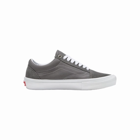 Vans Skate Old Skool Shoes - Pewter / True White Goluck Skate Shoes