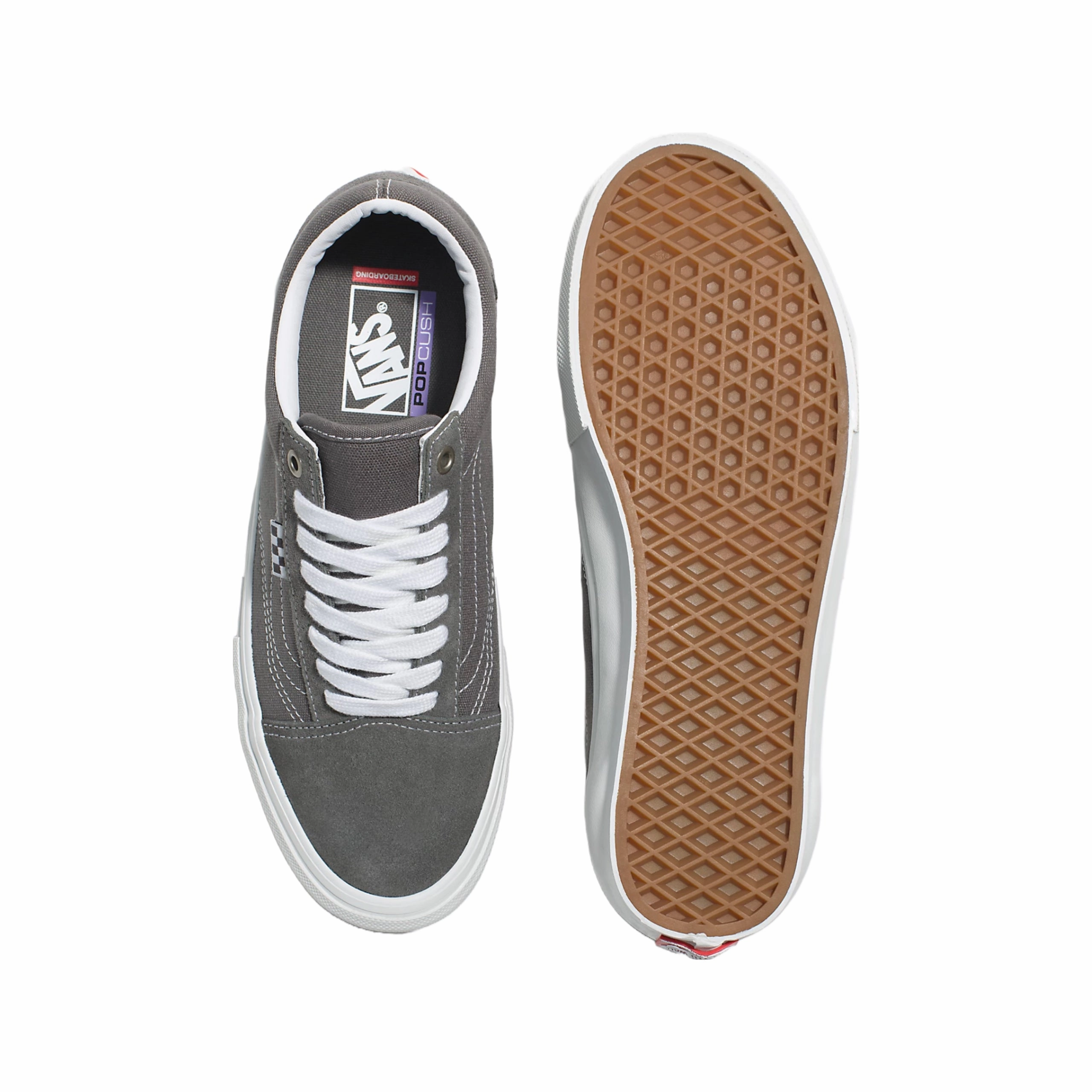 Vans Skate Old Skool Shoes - Pewter / True White Types Skate