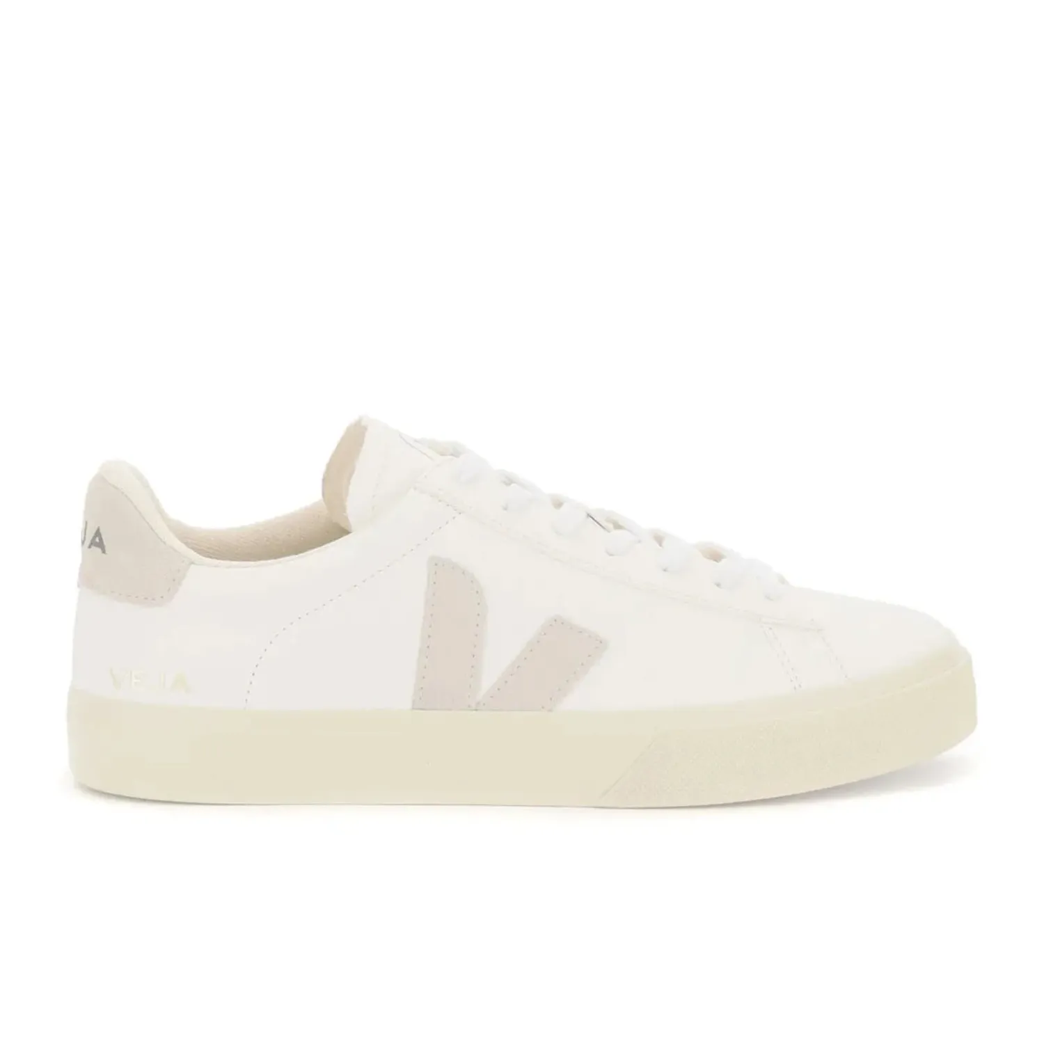 Best Fitness Sneakers Veja Campo White/Natural Leather Women's Medium Sneakers Shoes