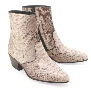 Los Altos Men??s Natural Genuine Python Snakeskin Leather Ankle Boots Maison Margiela Tabi Boots
