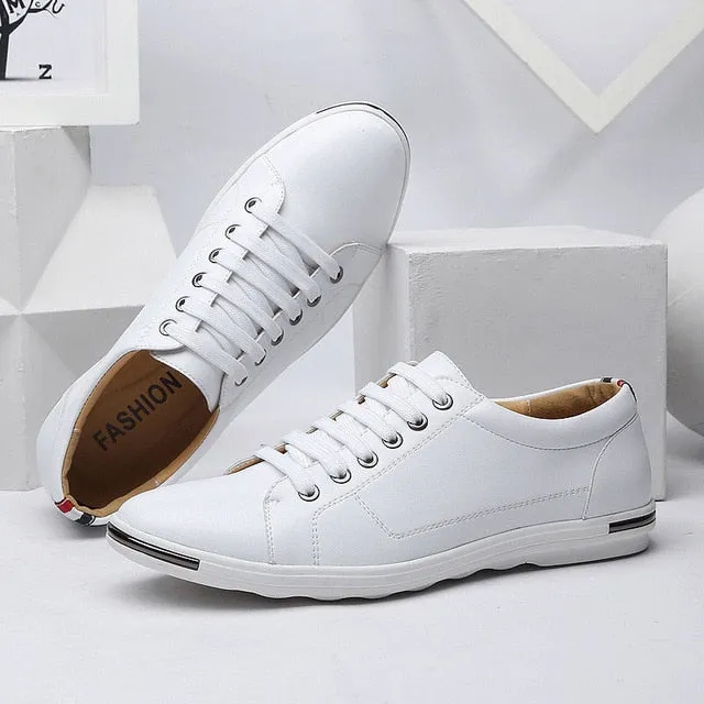 Casual shoes men 2019 new hot fashion pu leather male solid shoes comfortable lace-up flats men sneakers zapatos de hombre Footjoy Contour Casual Shoes