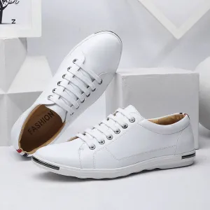 Zero Heel Drop Casual Shoes Casual shoes men 2019 new hot fashion pu leather male solid shoes comfortable lace-up flats men sneakers zapatos de hombre