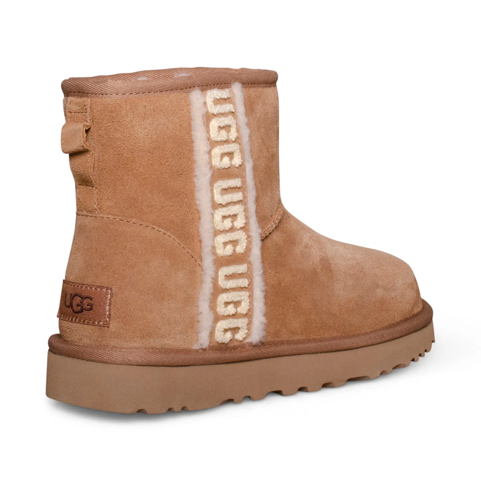 Western Boots And Hats UGG Classic Mini Shearling Logo Chestnut Boots - Women's