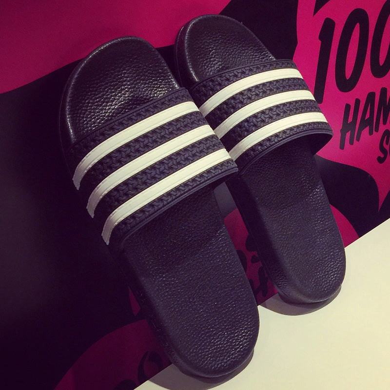 Flat Bed Shoes Mazefeng 2018 Unisex Outdoor Slippers Men Casual Slippers Summer Men Slippers Lovers Three Stripe Outdoor Shoes Fashion Sandals