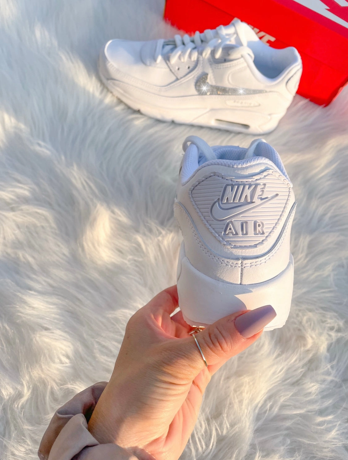 Nike Wembanyama Shoes White Swarovski Nike Air Max 90