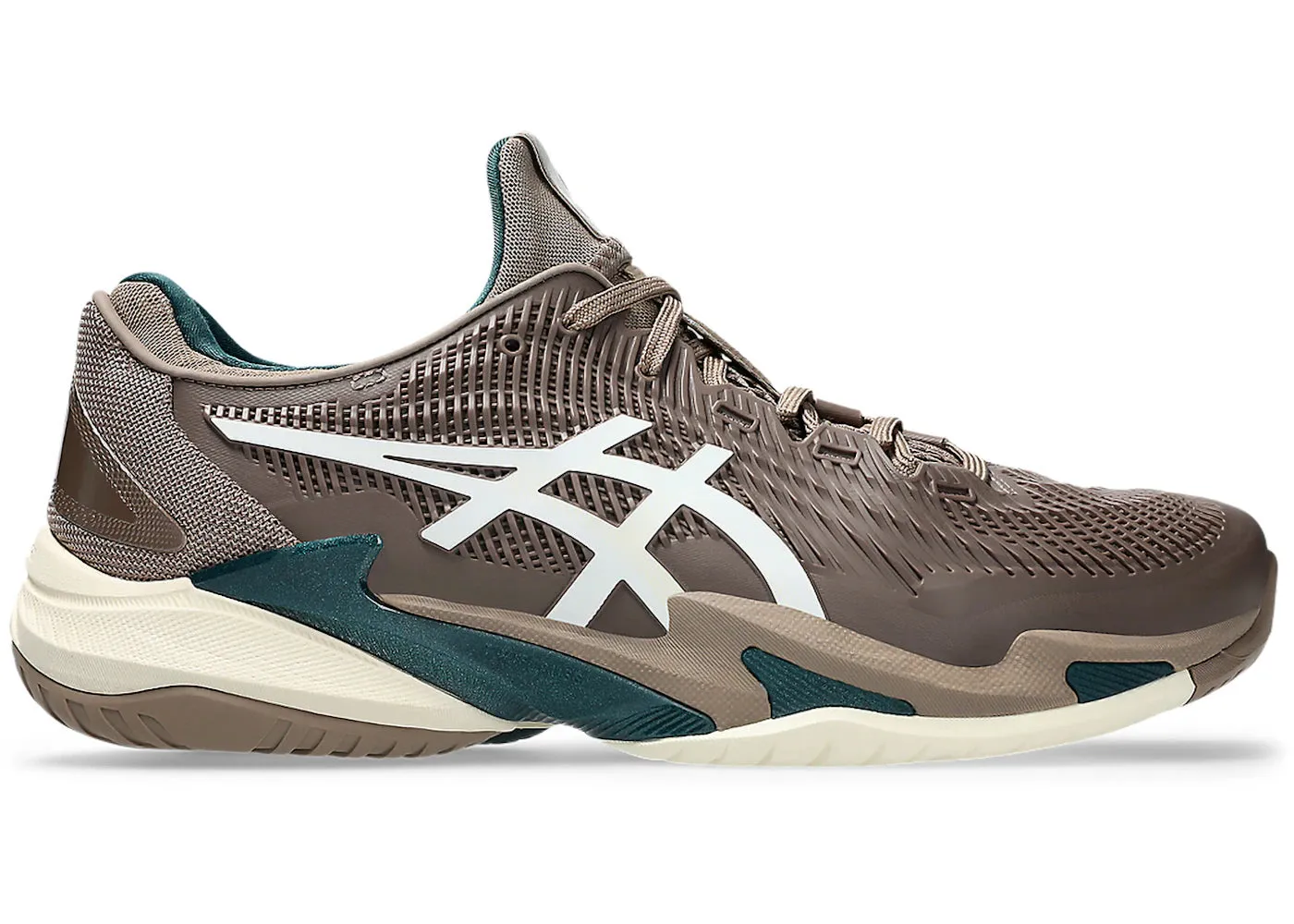 Asics Army Running Shoes ASICS Court FF 3 Taupe Grey White