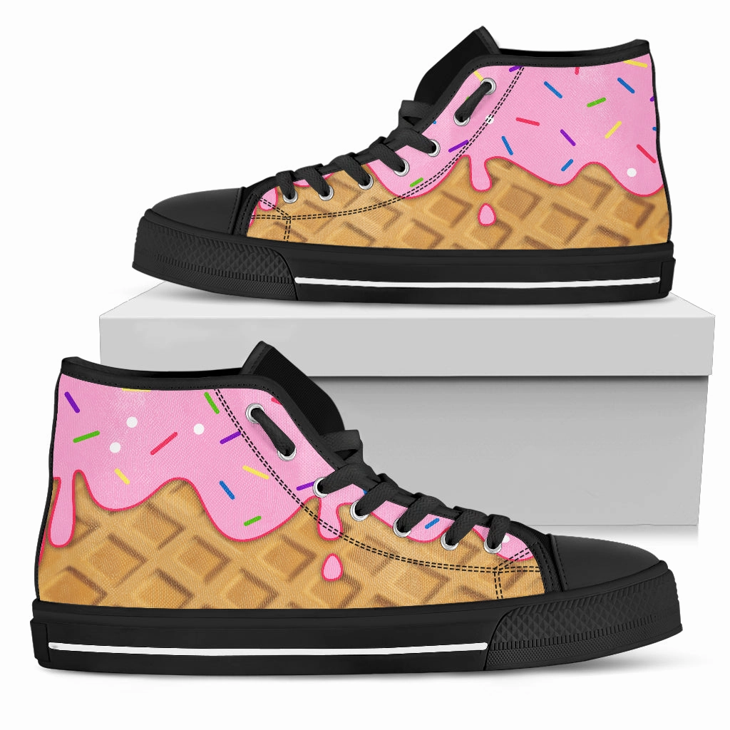 High Heels Pole Dancing Women Strawberry Ice Cream High-Top Shoes- Free Shipping Worldwide
