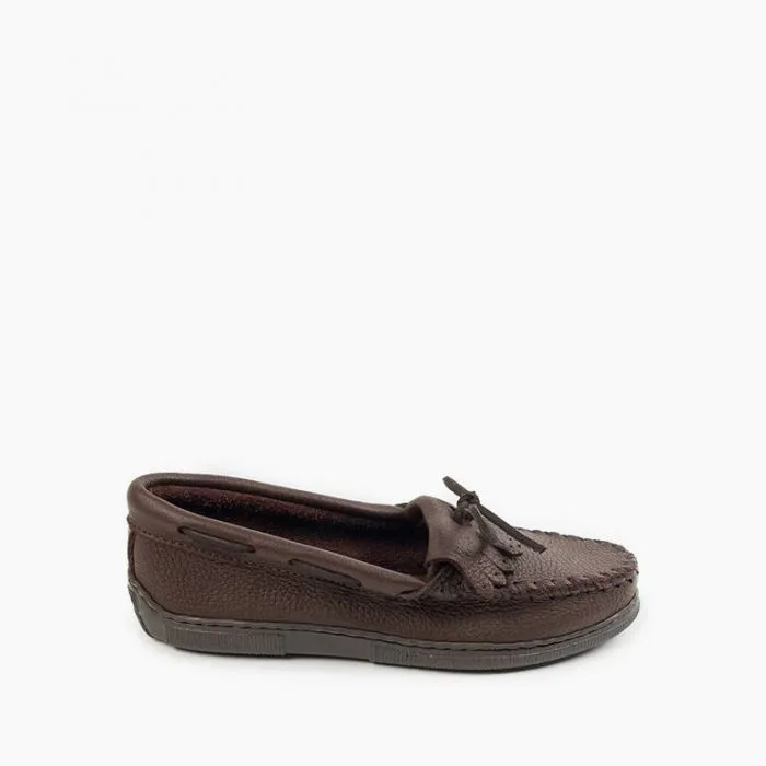 Women's Moosehide Kilty in Chocolate Cushioned Loafers