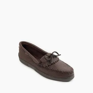 Above The Ground Loafers Women's Moosehide Kilty in Chocolate