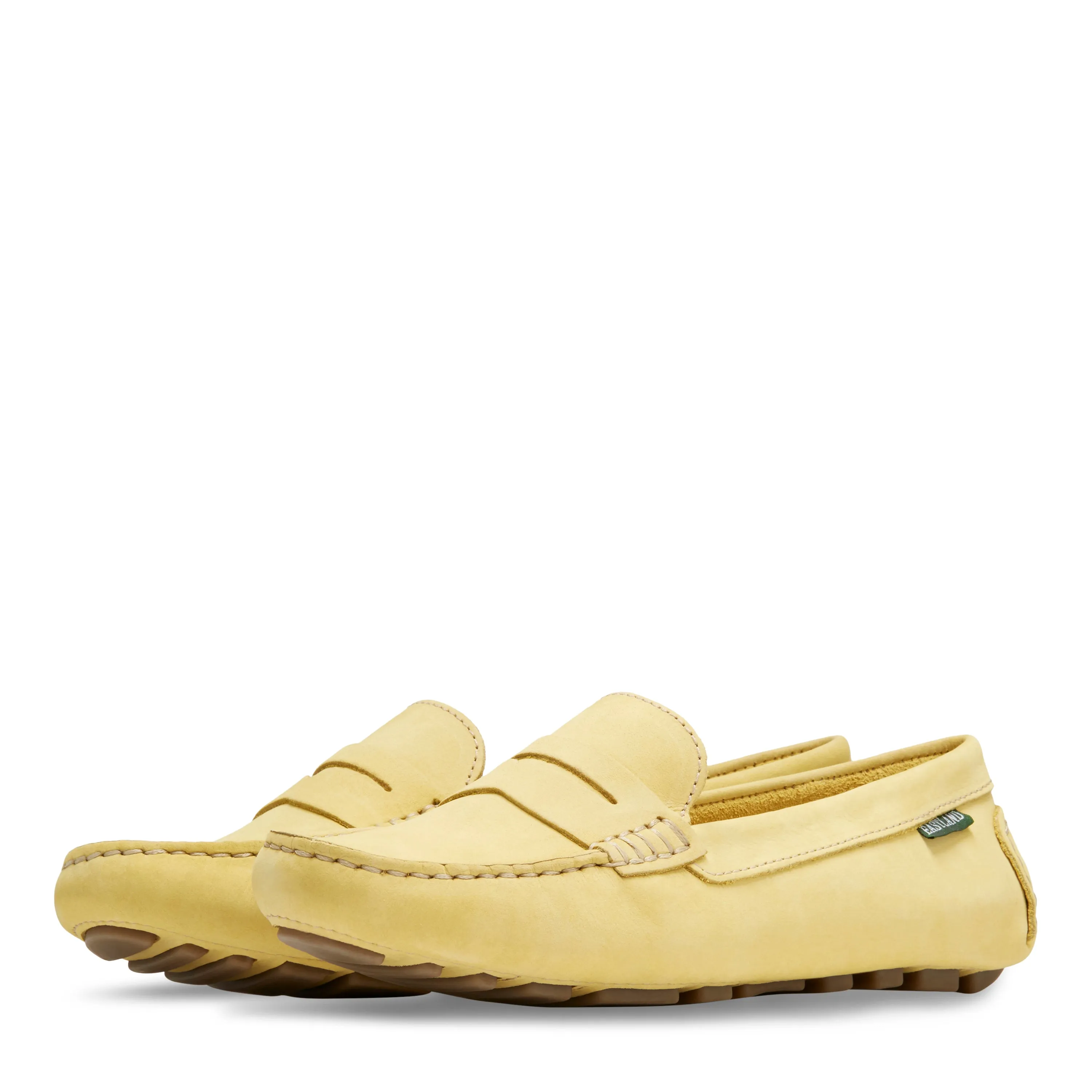 Loafers Made In Italy Women's Patricia Penny Loafer Driving Moc Yellow Nubuc