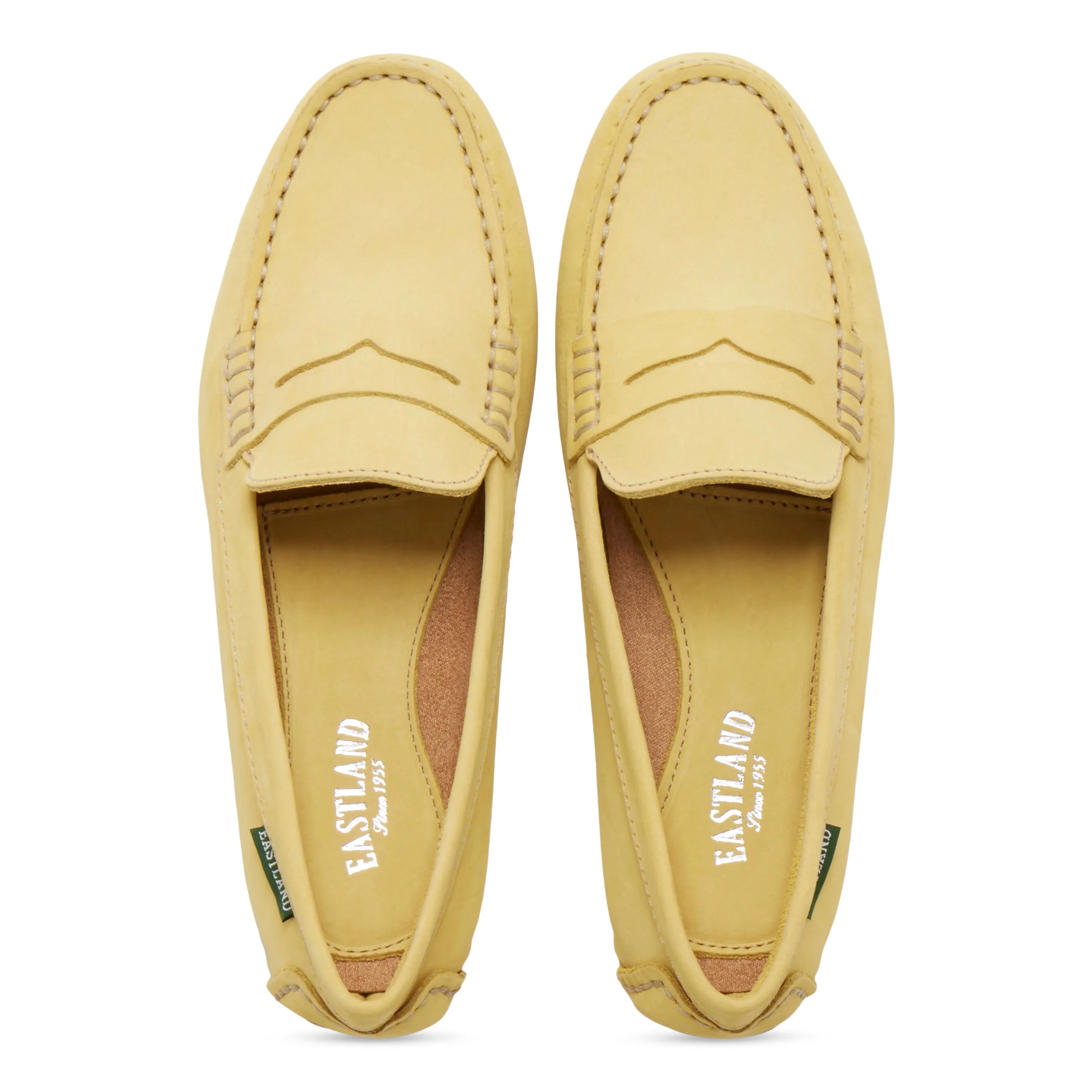 Women's Patricia Penny Loafer Driving Moc Yellow Nubuc Adrian Bex Smooth Leather Tassel Loafers