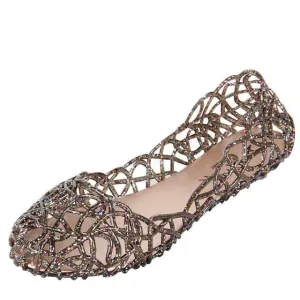 Shoes Feet Womens Summer Jelly Ballet Flat Shoes