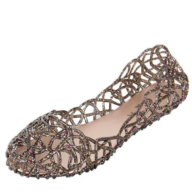 Womens Summer Jelly Ballet Flat Shoes Flat Shoes To Wear