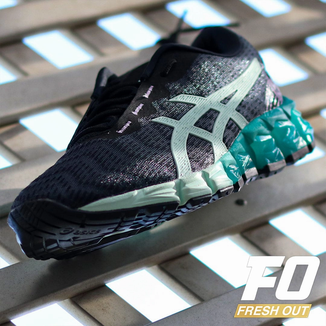 Asic Trail Running Shoes Womens Asics Gel-Quantum 180 5 Black/Bio Mint