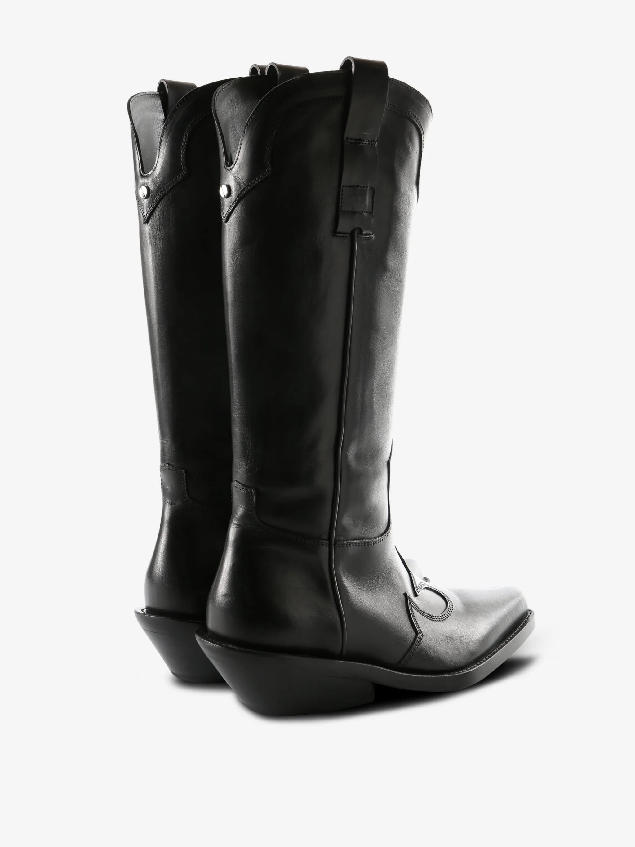 ANN DEMEULEMEESTER - Women Rasin Santiags Boots Velvet Boots