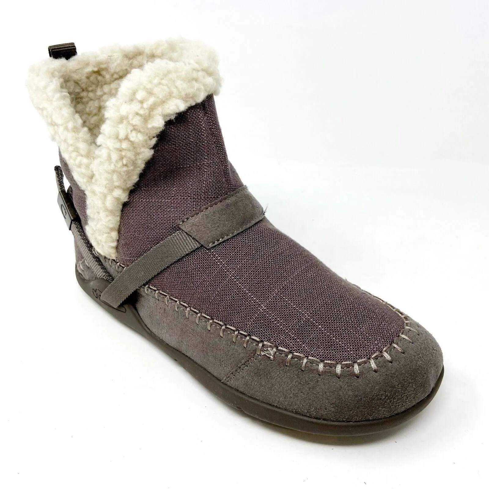 Chelsea Boots Dr Martens Xero Shoes Ashland Dark Taupe Womens Pull On Faux Fur Boots